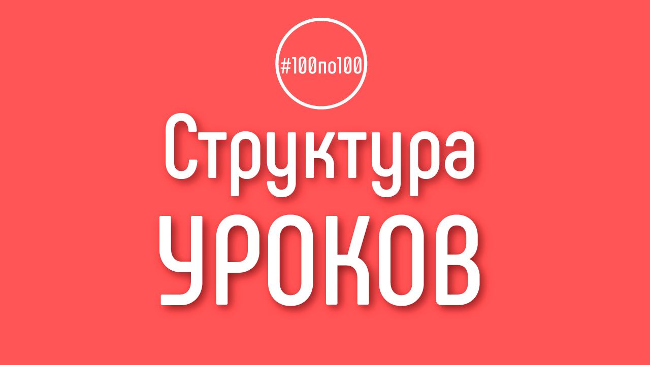 Структура уроков в программе клуба #100по100 - 100 шагов к доходному каналу