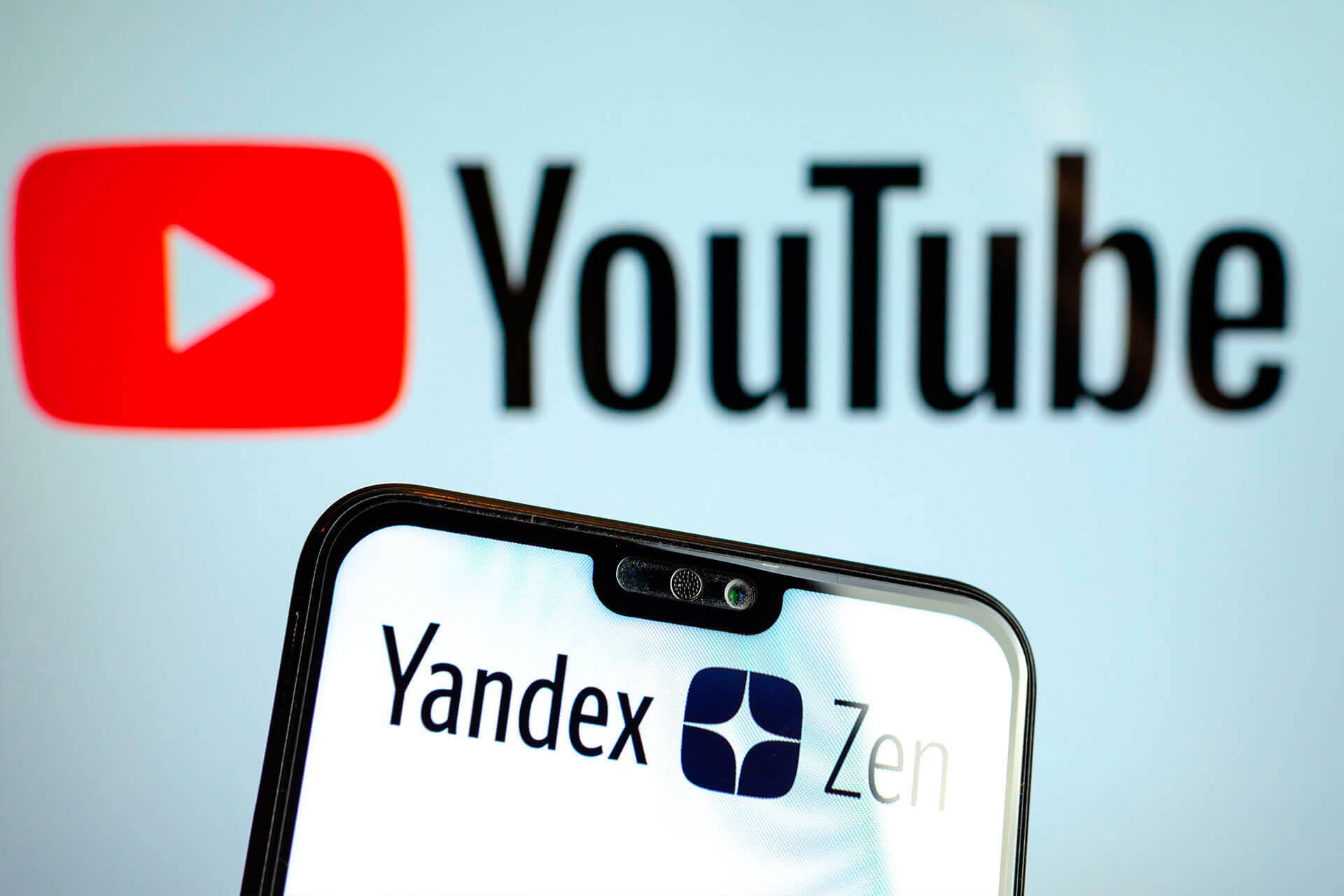 Лого Яндекс Дзен и YouTube